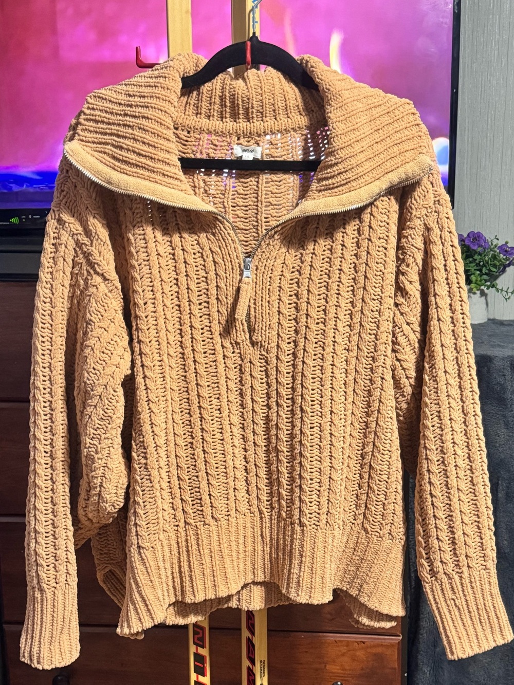 30. aerie Chunky Cable Knit Half-Zip Sweater